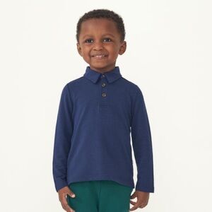 Little Sleepies Deep Blue Kids Polo